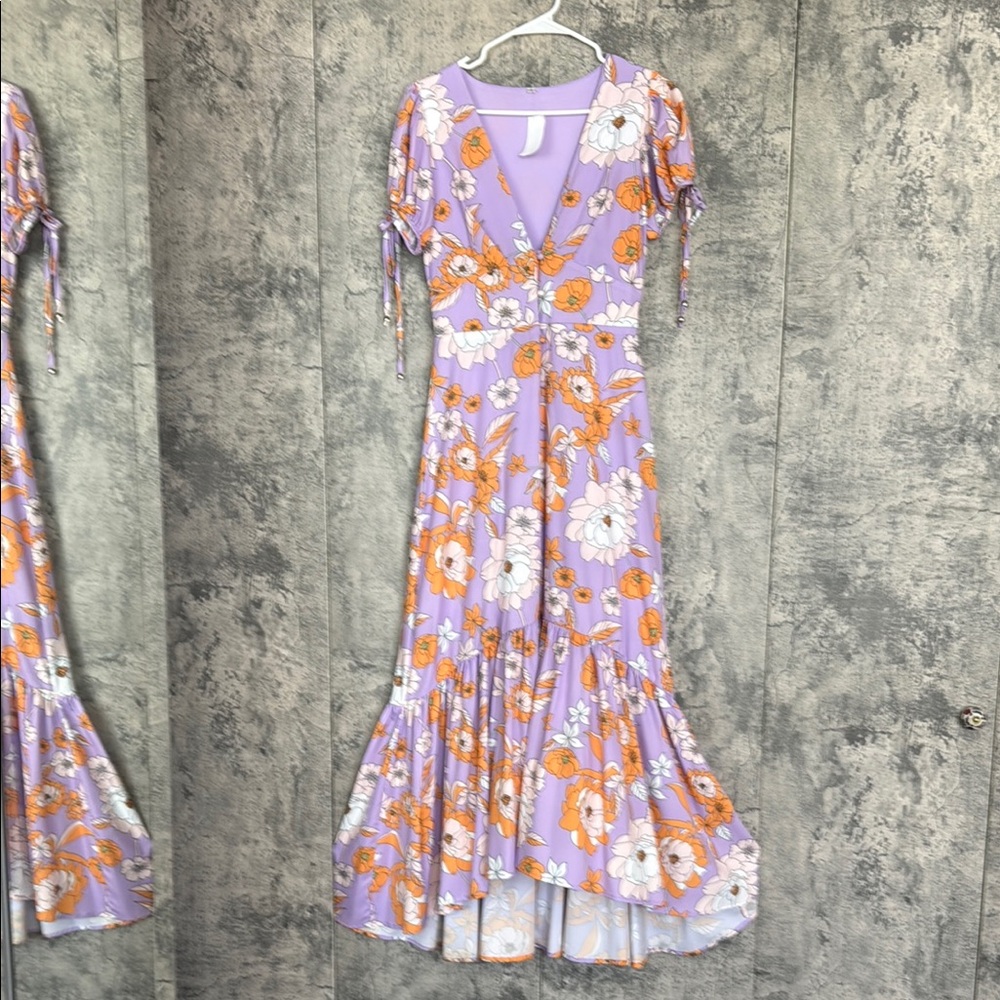 Floral Purple Maxi Dress